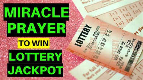 prayer to win lotto jackpot|Miracle Prayer to Win Lottery Money To.